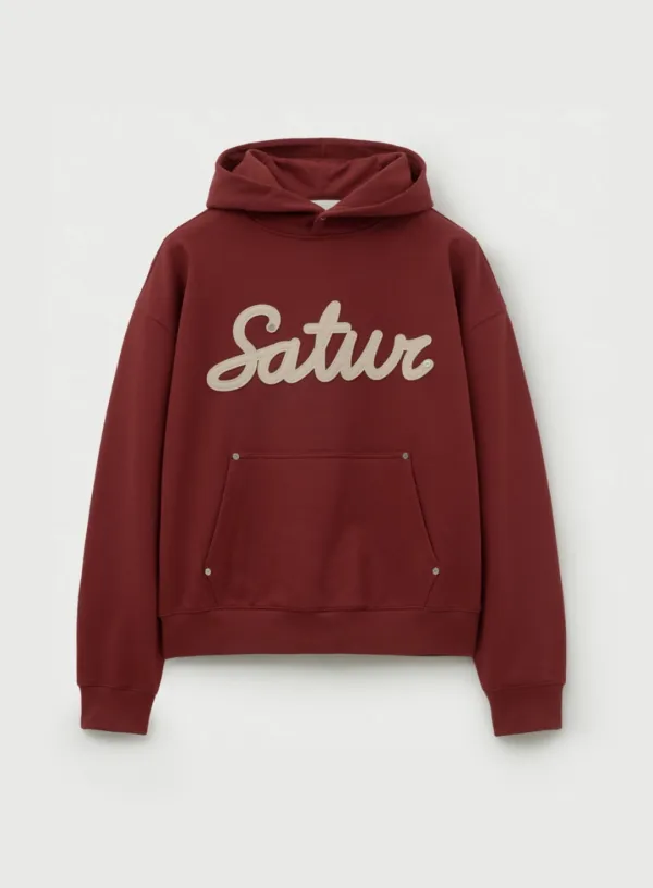 [RIIZE\'s Pick] Lugo Applique Rivet Hoodie - Burgundy