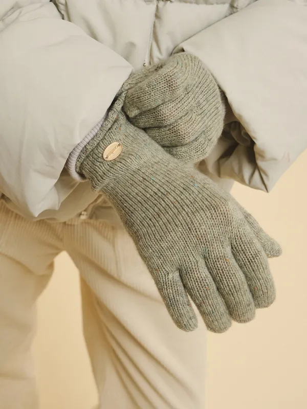 BONNIE bokachi wool knit gloves_mint