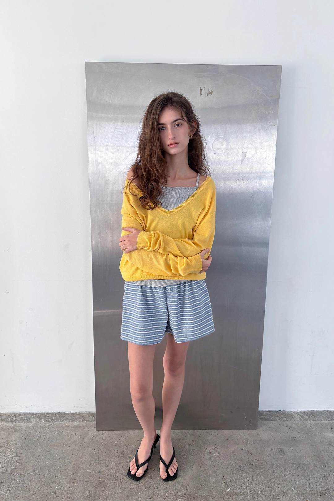 포에트 서울 [Restocks] Cozy Stripe Shorts_blue 상품 이미지 1