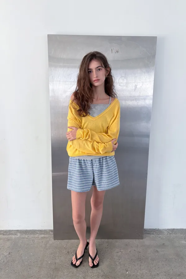[Restocks] Cozy Stripe Shorts_blue