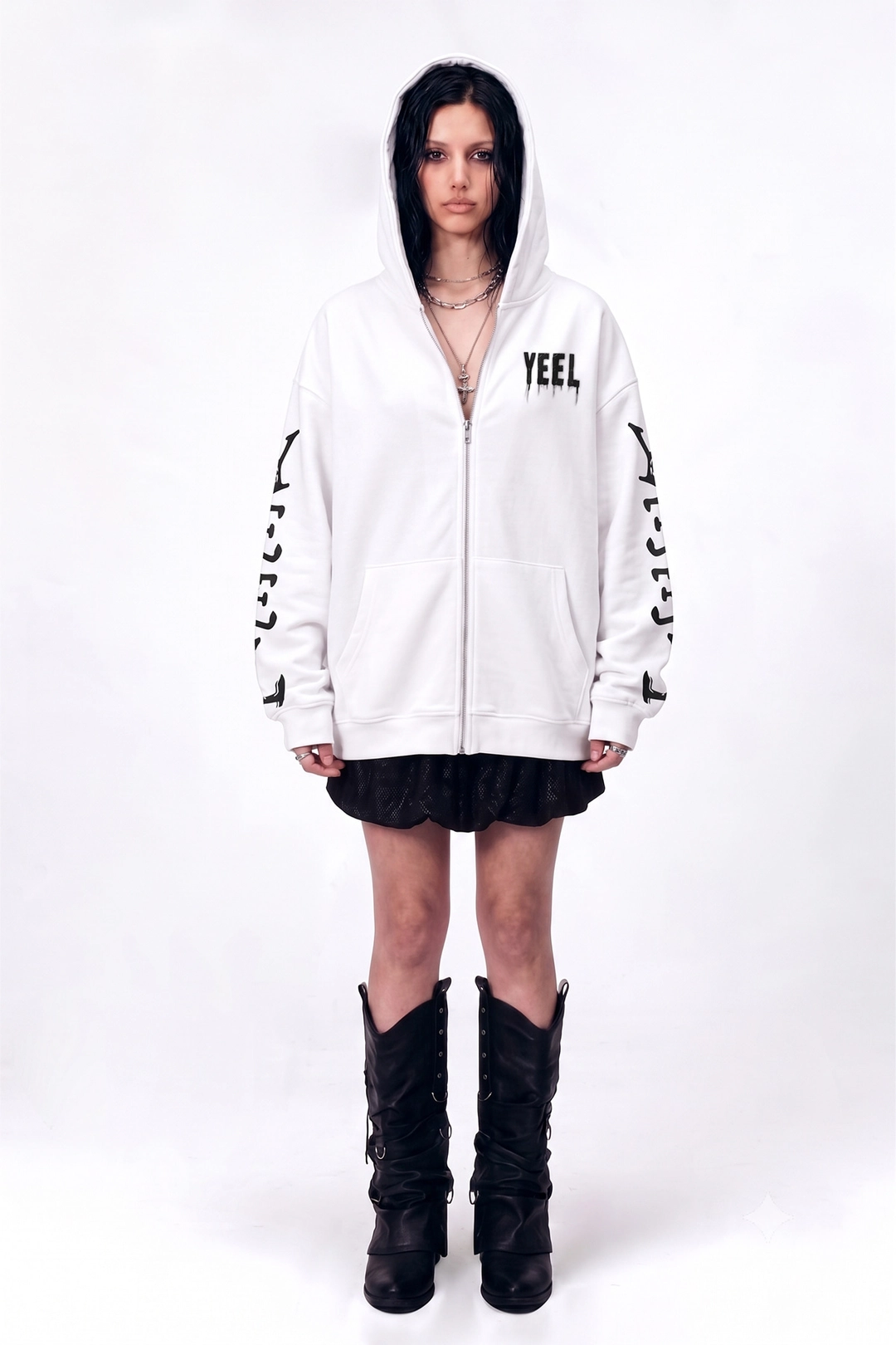 와이이이엘 EXTRAORDINARY OVERSIZED ZIP-UP WHITE 상품 이미지 2