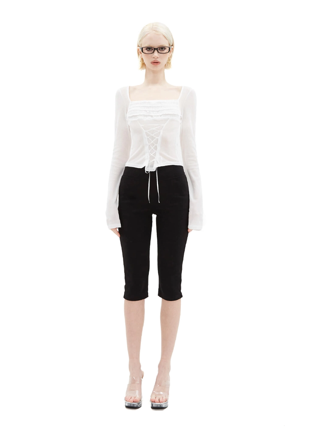 힐다 Pure Lace-Up Corset Top [Ivory] 상품 이미지 2