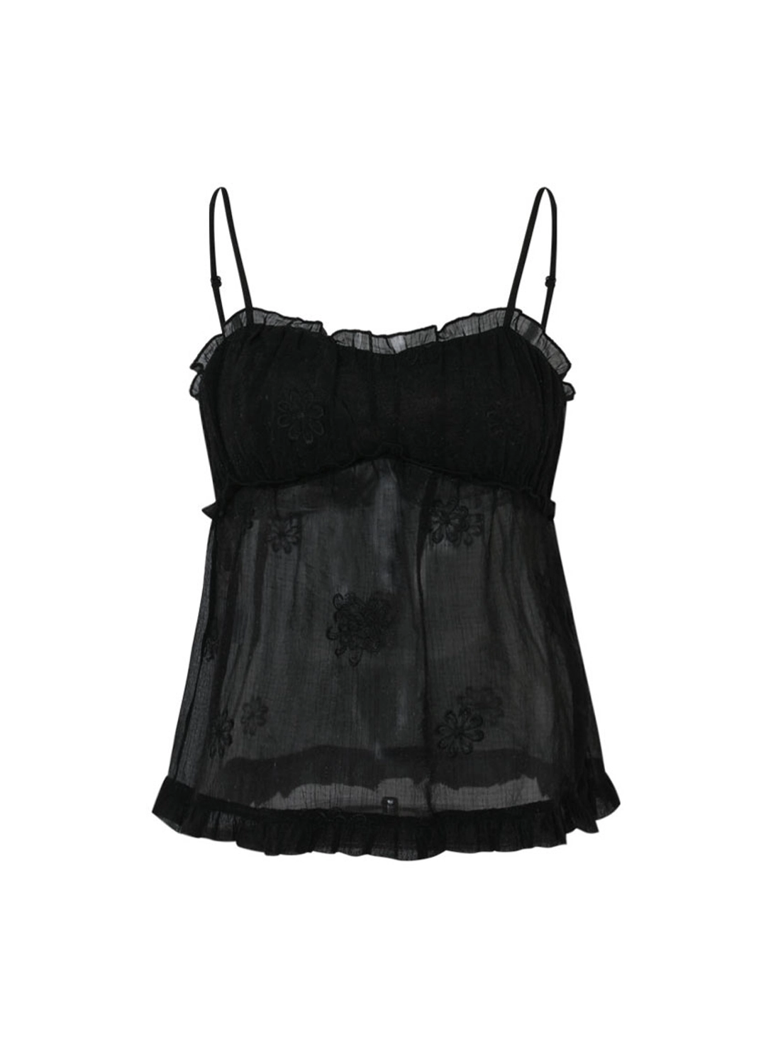 루루서울 Chloe See Through Sleeveless (Black) 상품 이미지 1