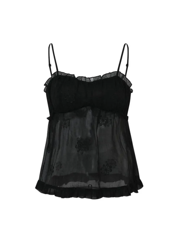 Chloe See Through Sleeveless (Black)