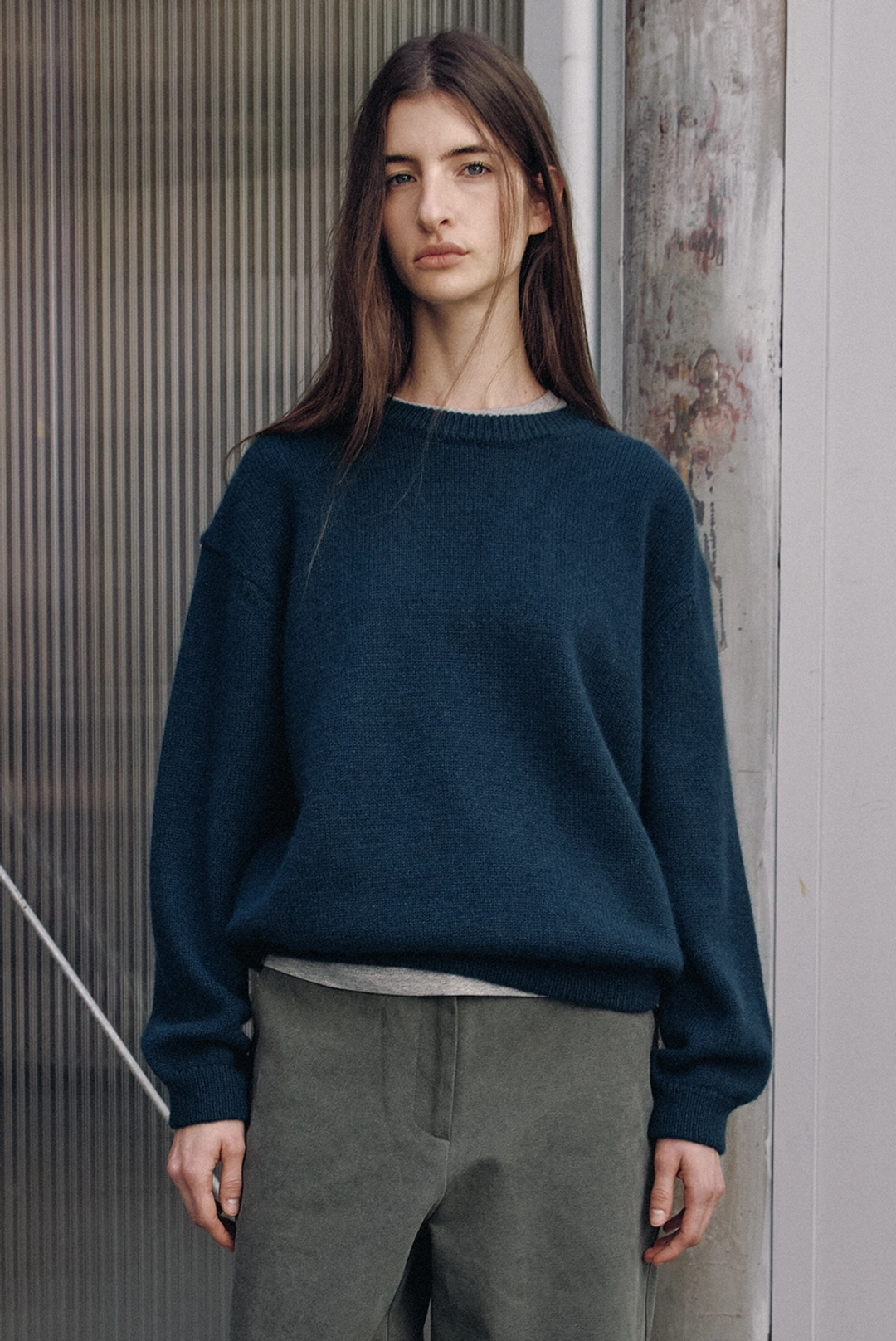 브렌다 브렌든 raccoon soft knit - blue green 상품 이미지 2