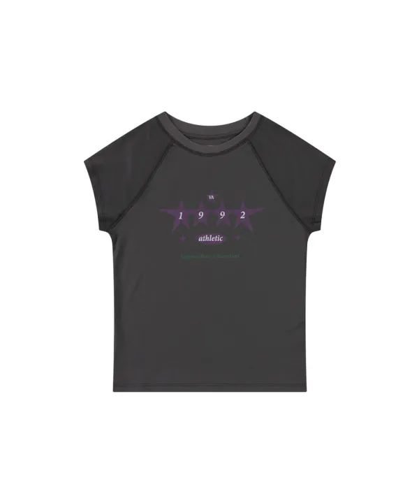 A3612 Vintage star 티셔츠_Charcoal