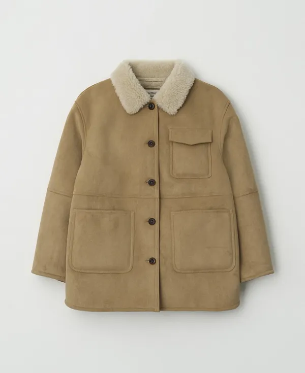 Merino Shearling Pocket Mustang_BEIGE
