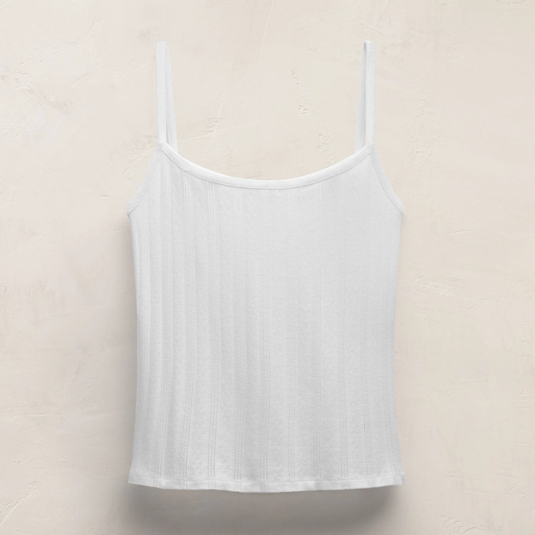 제임스펄스 Pointelle Tank Top - White 상품 이미지 1