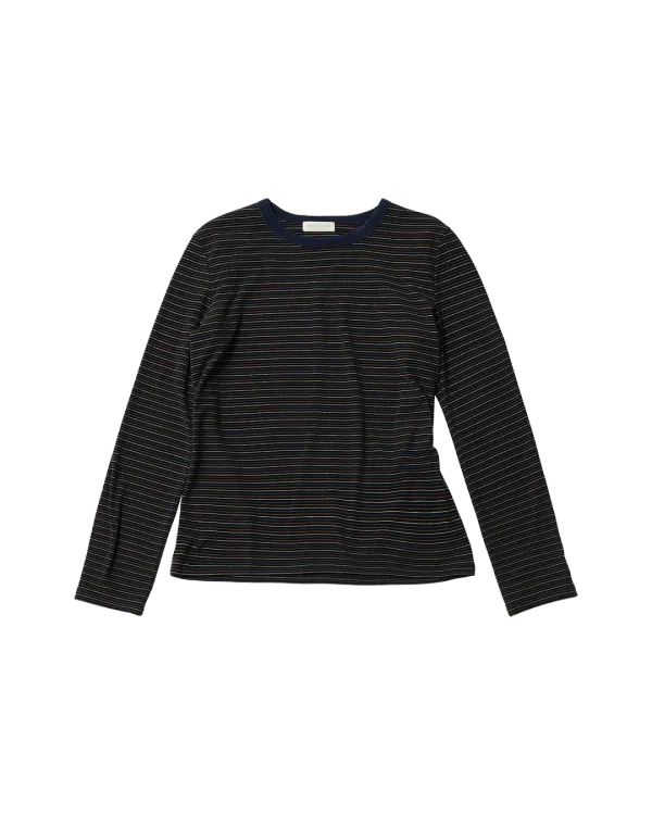 niji striped t-shirt (black)