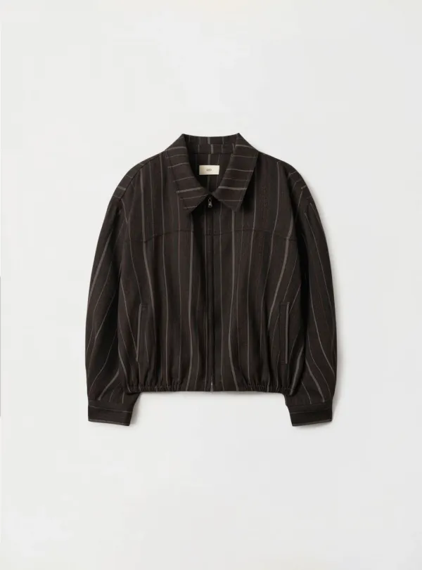 게드 - PINSTRIPE BLOUSON - BROWN