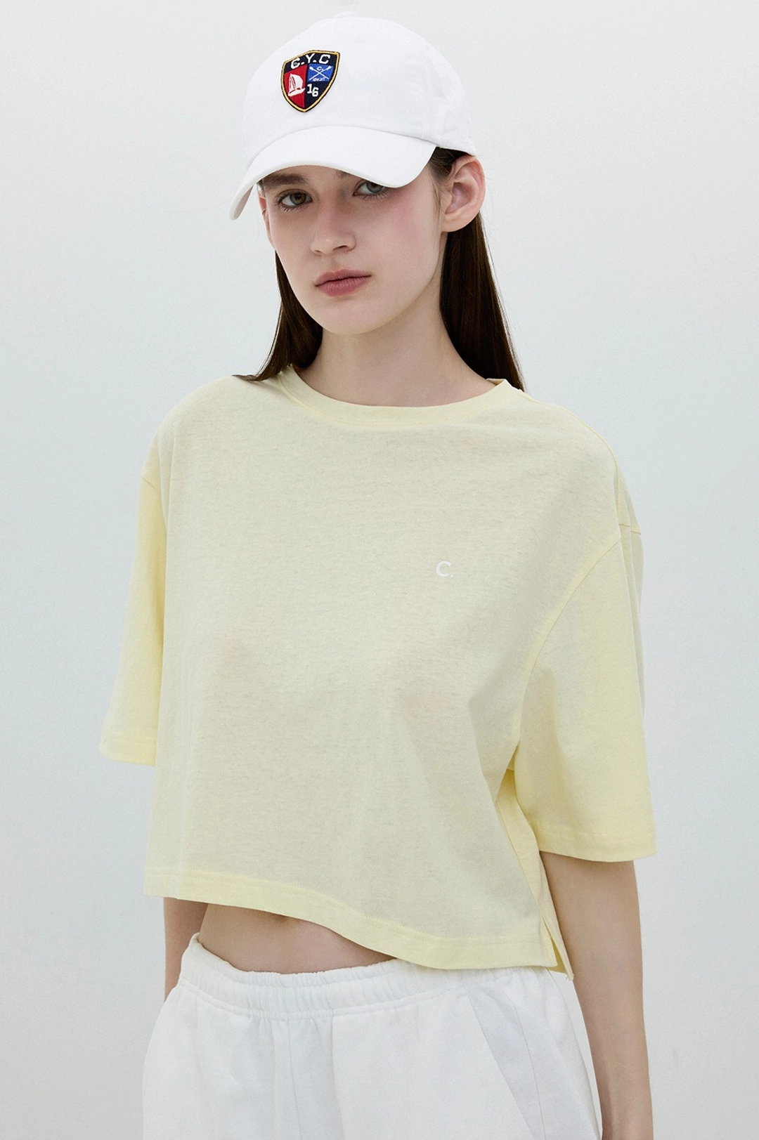클로브 [25SS clove] Soft Crop T-shirt (Yellow) 상품 이미지 1
