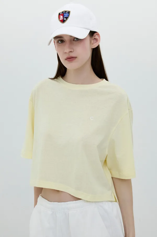 [25SS clove] Soft Crop T-shirt (Yellow)