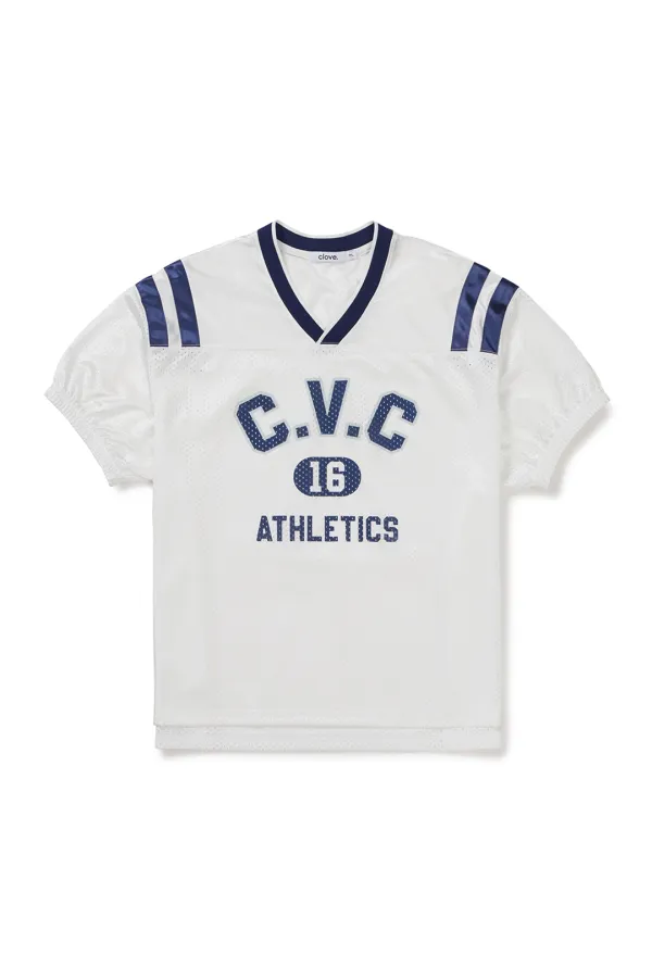 [26SM clove] Athletic Mesh T-Shirt (White)