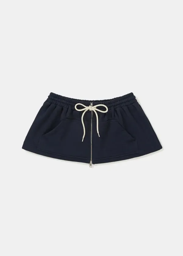 [2nd REORDER] LAYERED ZIP-UP SKIRT (NAVY)