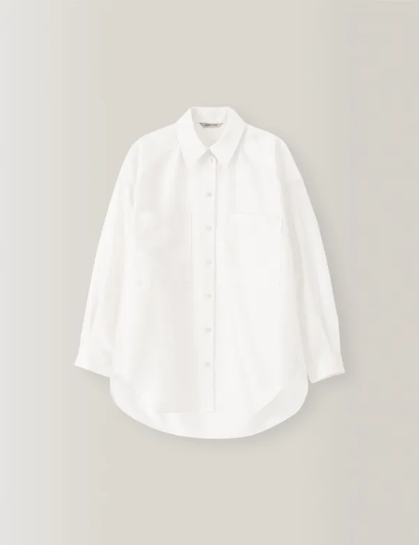 Veil See-Through Shirts (White)