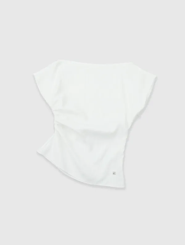 Leto One Shoulder Blouse (Ivory)