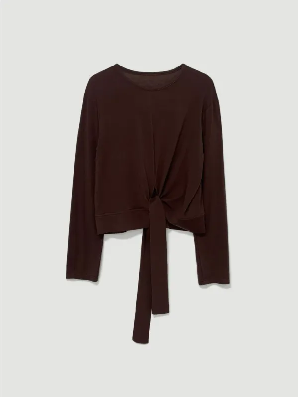 Ribbon t-shirt (브라운)
