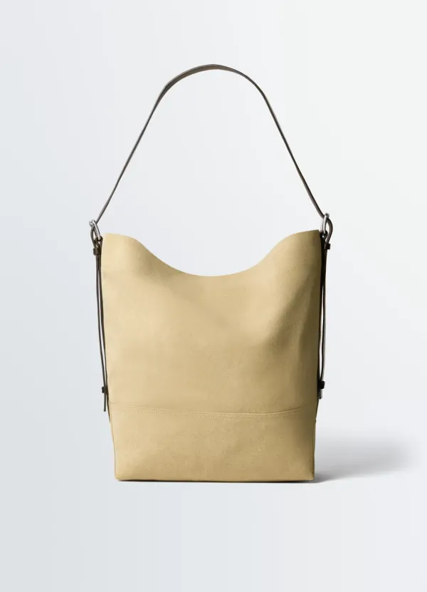 BELTED TOTE BAG IN COTTON CANVAS