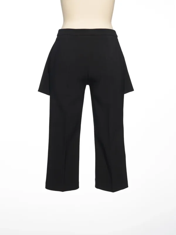 FW26 BLACK SKIRT LAYERED SLIM PANTS
