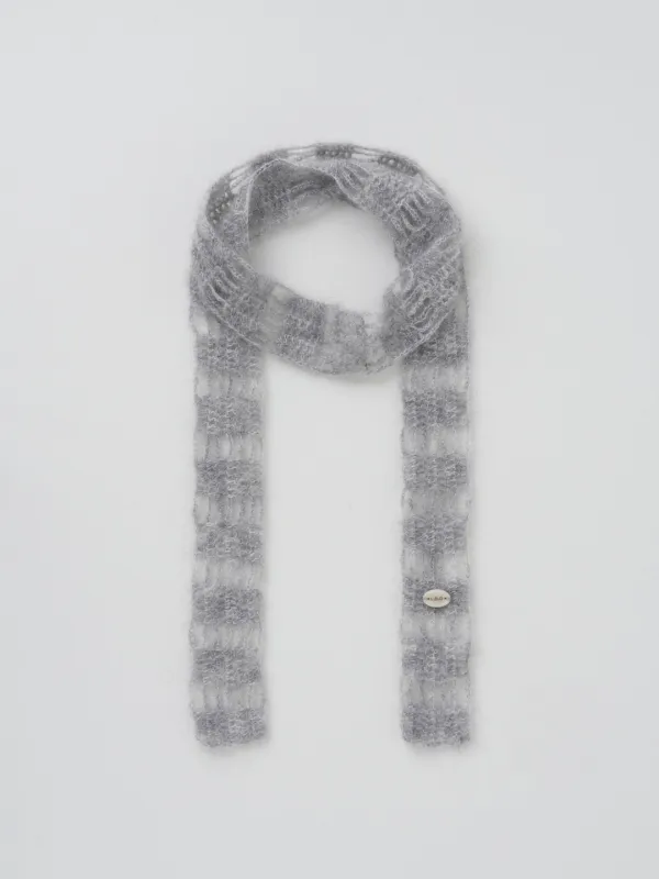 mohair mono scarf(grey) -50%