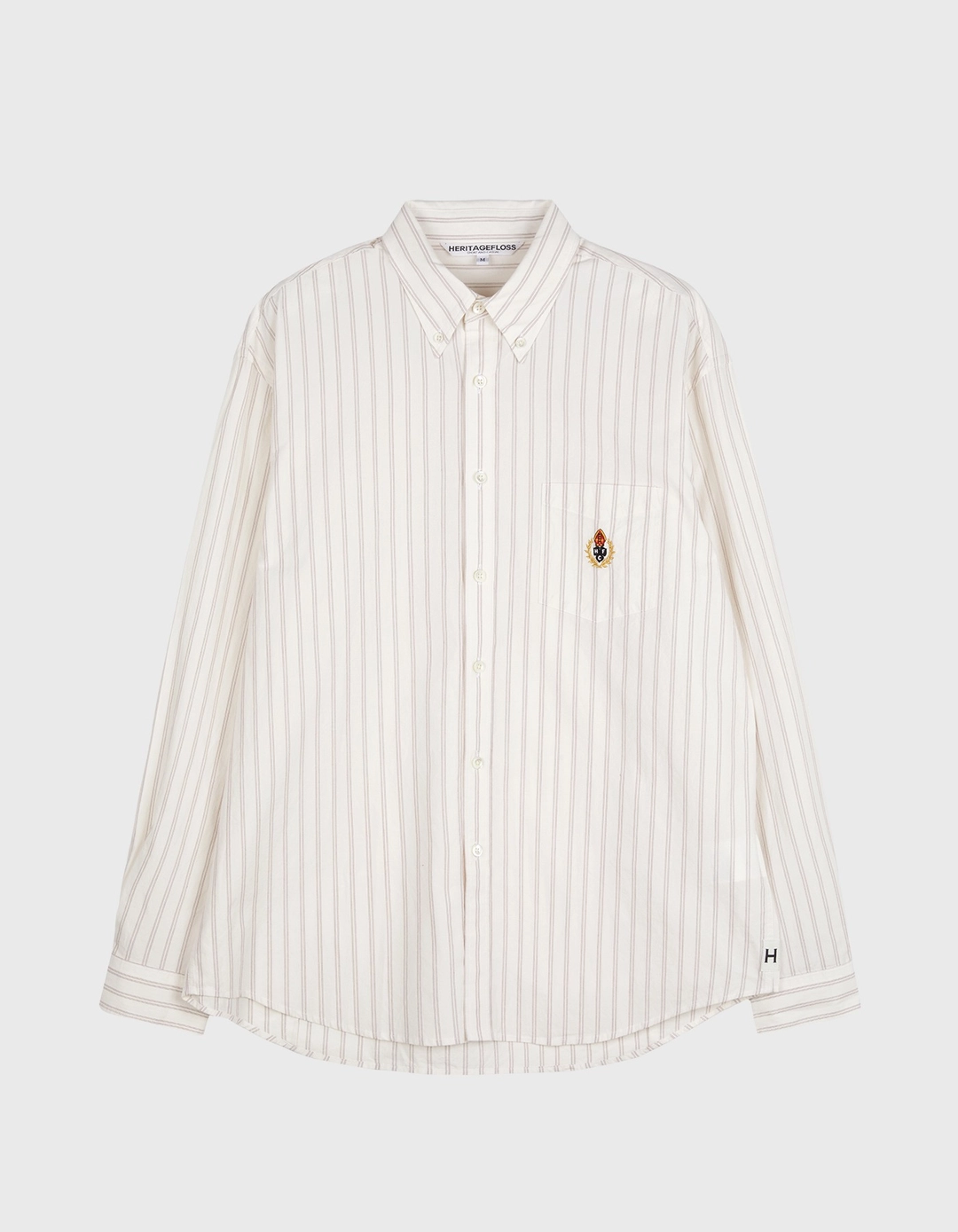 헤리티지플로스 CREST WASHED STRIPE SHIRT / Ivory 상품 이미지 1
