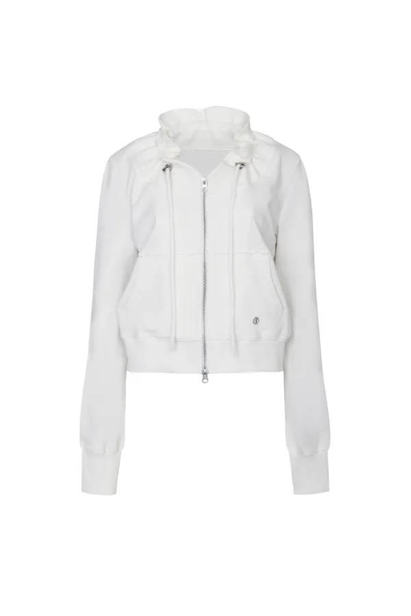 BLOOM ZIP-UP JACKET white
