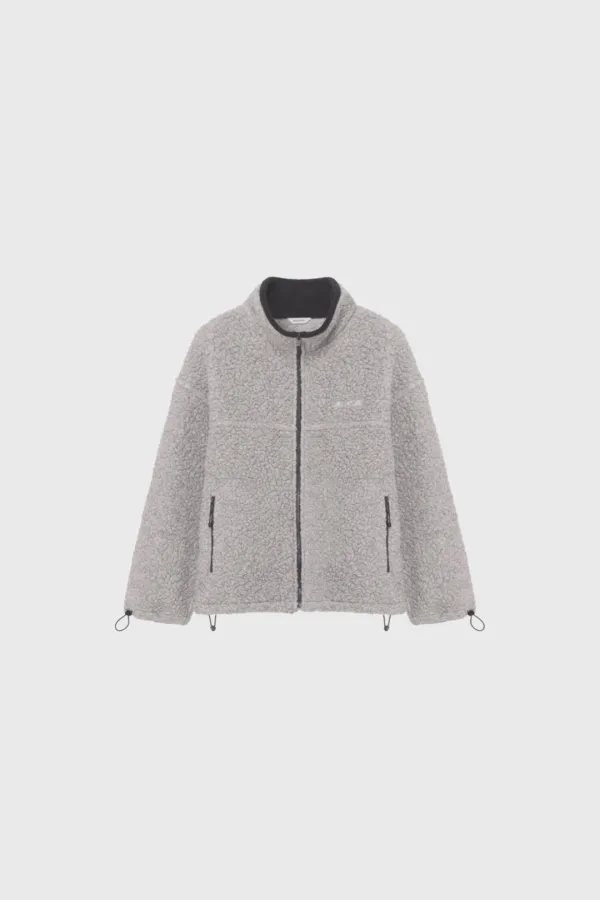 Curly fleece jacket (beige / light beige)