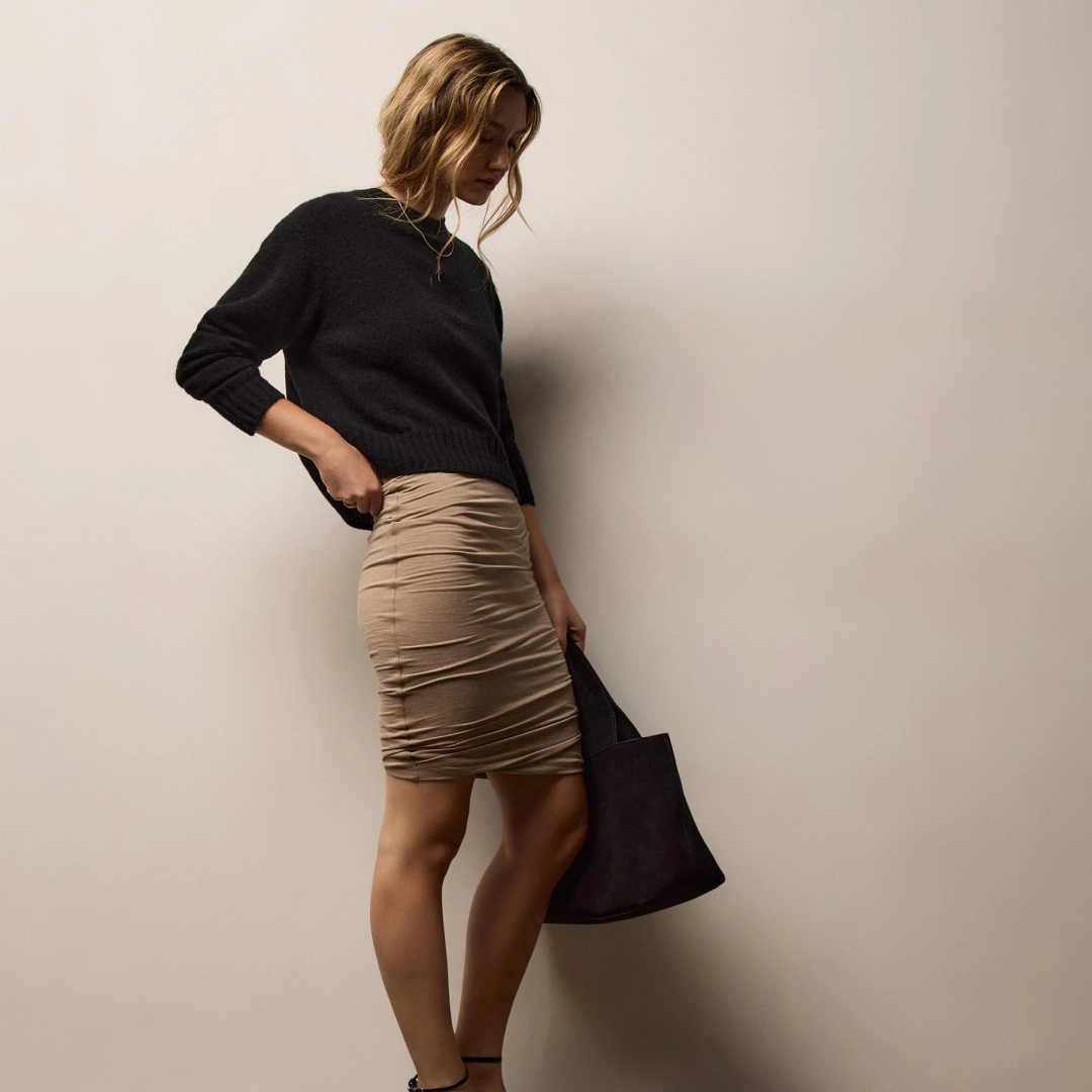 제임스펄스 Melange Jersey Skirt - Coffee 상품 이미지 2