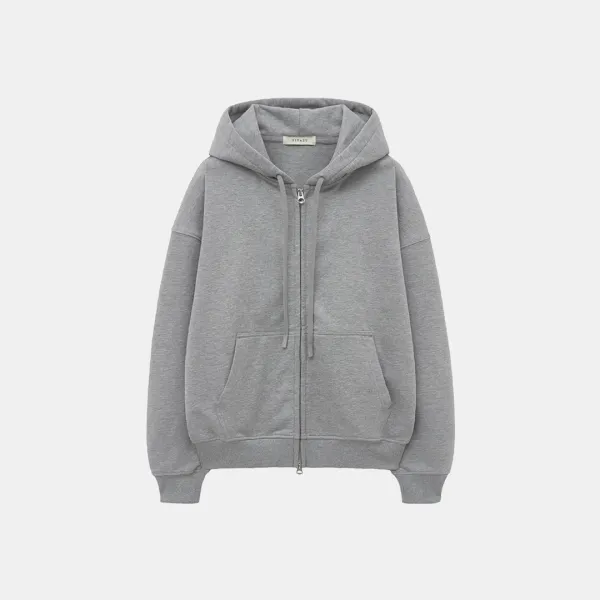 SITP5227 루즈 핏 아르코 후드 집업_Melange gray