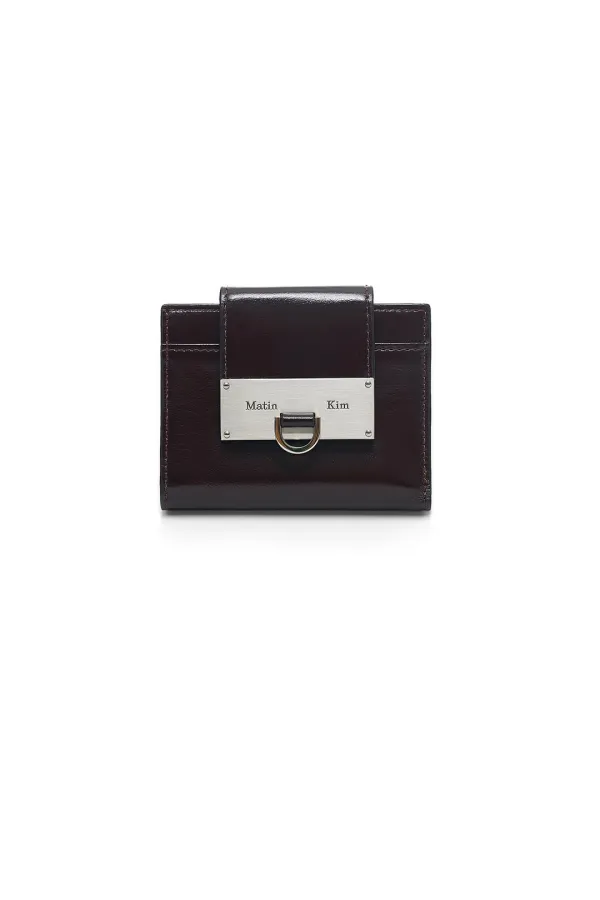 MATIN ARCH RING FLAP WALLET IN DARK BROWN