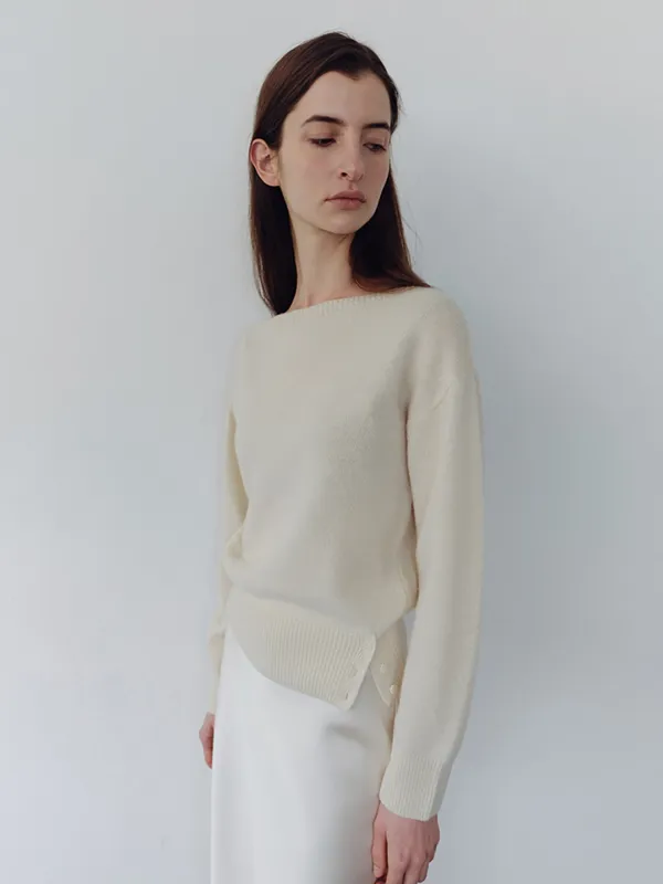 WIDE DEEP BOAT-NECK KNIT_3COLOR