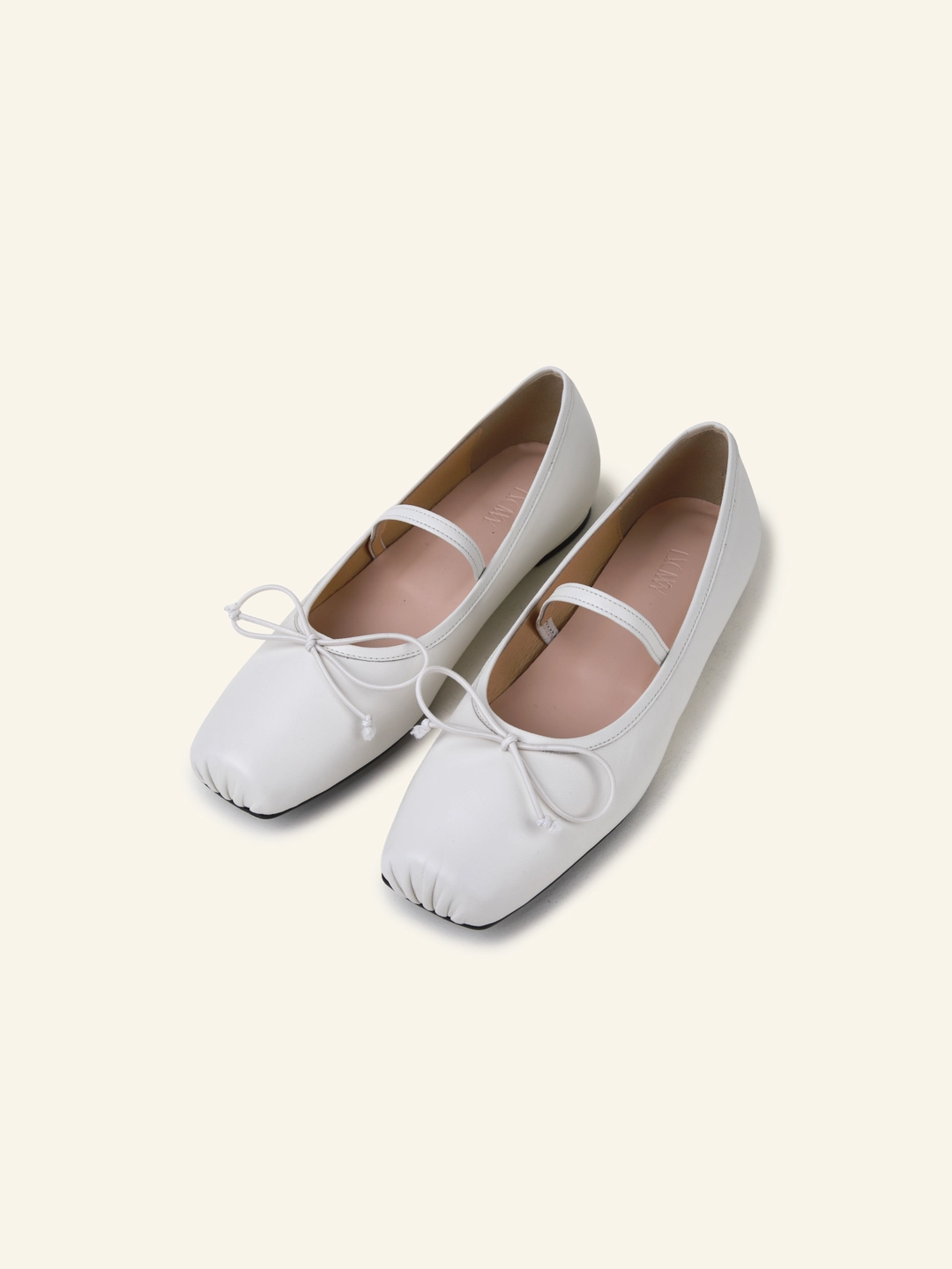 러브듀이 PLIE ribbon flat / 아이보리 상품 이미지 1