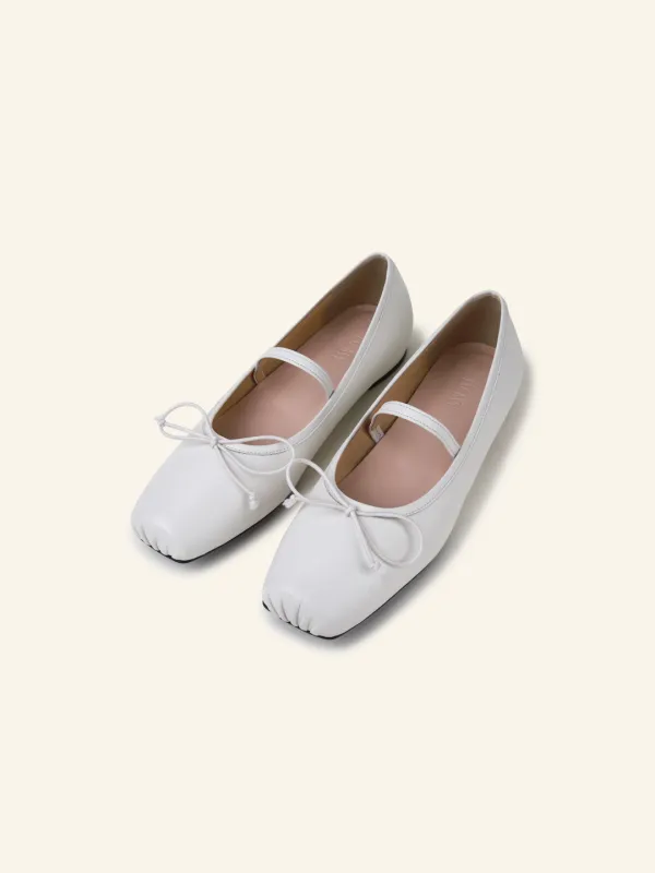 PLIE ribbon flat / 아이보리