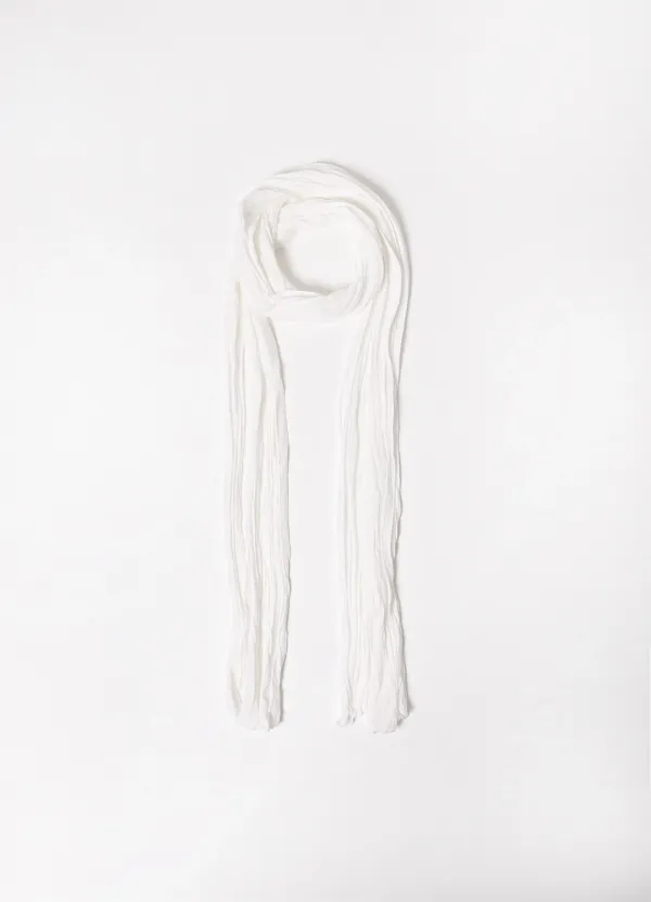 Melody Pleated Muffler(White)