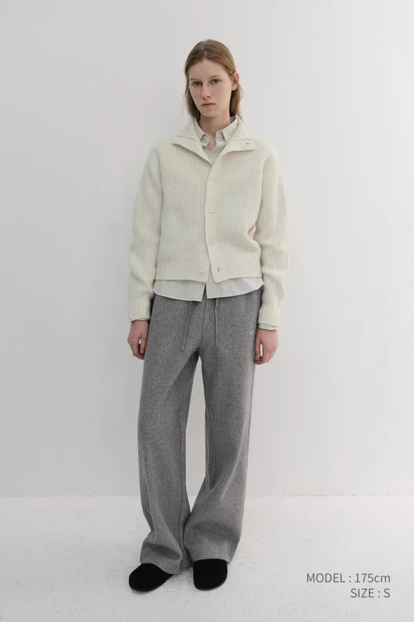UNISEX JERSEY WIDE PANTS MELANGE GREY_UDPA6D121G2