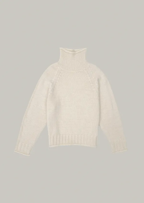 pure loose turtleneck pullover (cream)