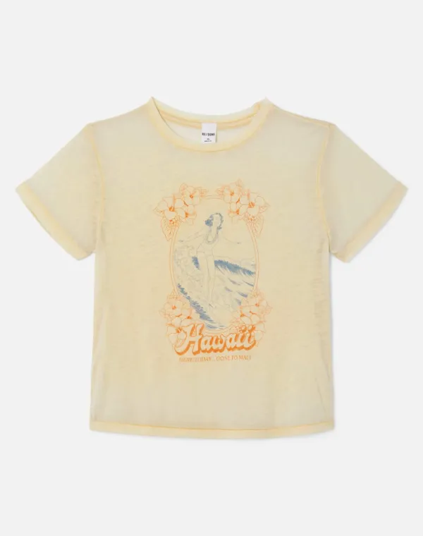 Classic "Hawaii" Tee - Shortbread