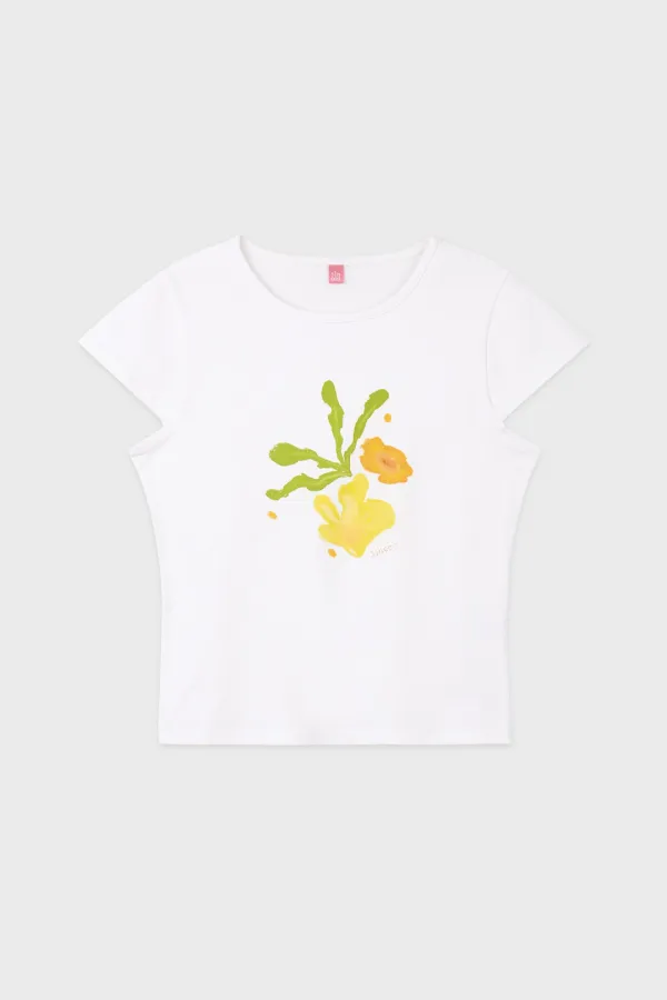 SN Yellow Blossom T-Shirt (White)