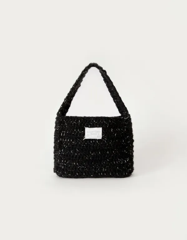 Elly Handmade Knit Bag - Black
