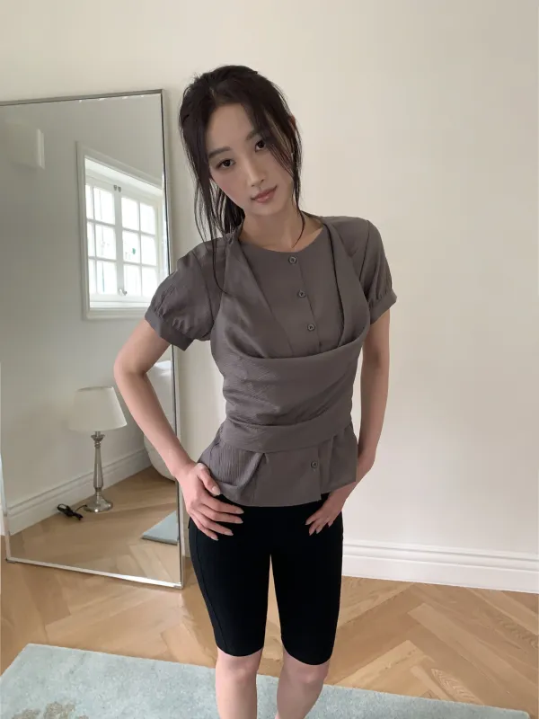 Leto Blouse / Charcoal