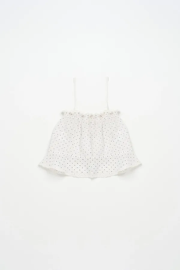 Via Lev floral top (Ivory flower)