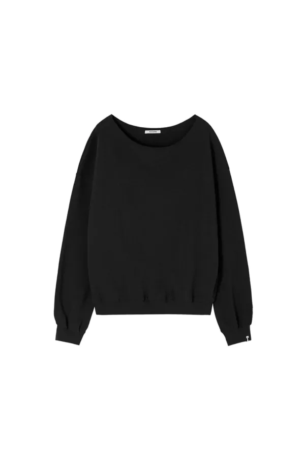 ASYMMETRIC ONE SHOULDER SWEATSHIRT (BLACK)