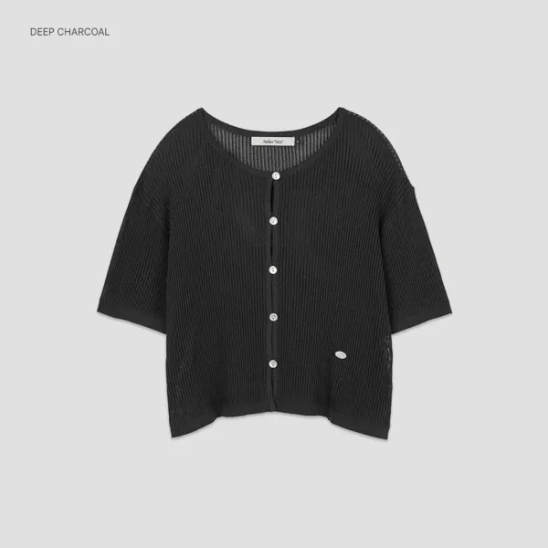 (CD-2200)SCACCI TOP&CARDIGAN SET S