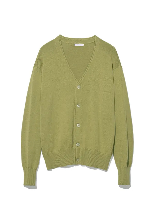 V Neck Knit Cardigan_Olive