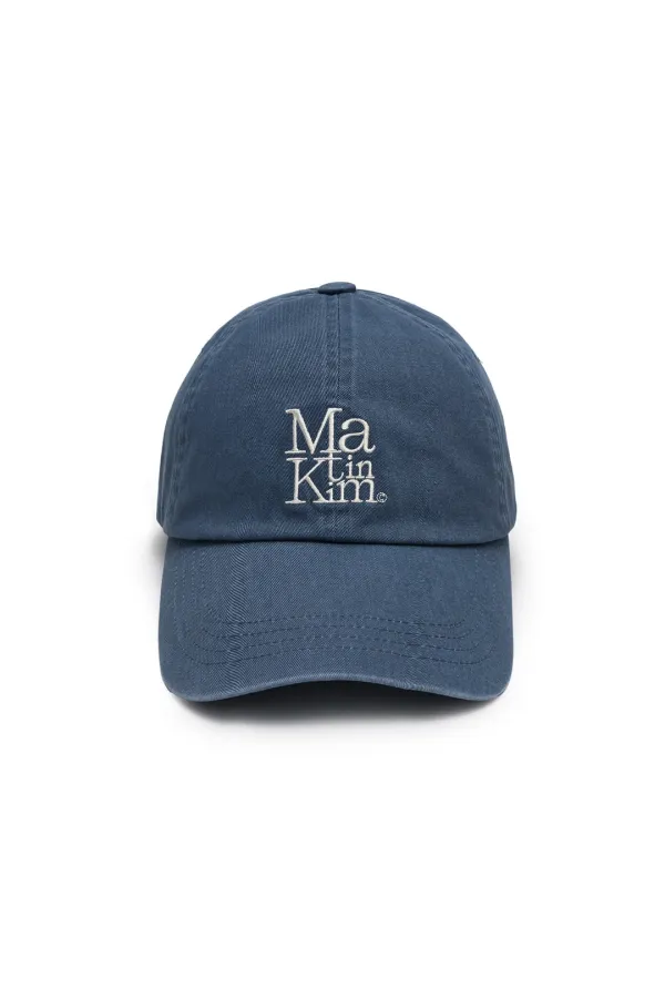 MATIN BLOCK LOGO BALL CAP IN SMOKE BLUE