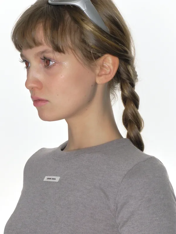CREW NECK BASIC TOP_MELANGE GREY