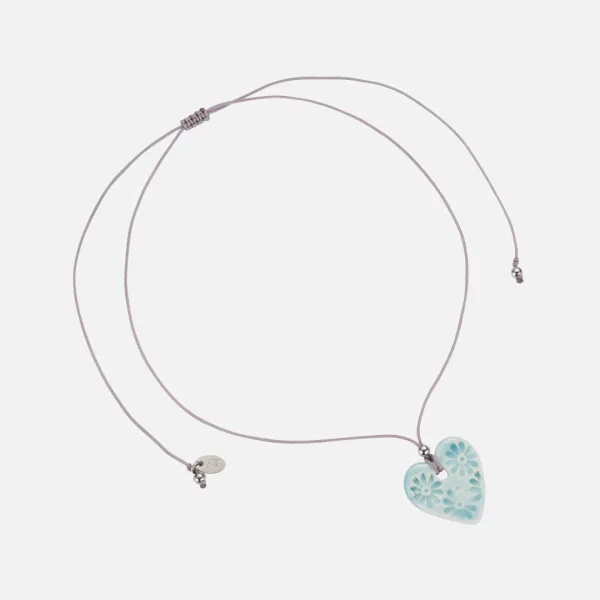 ceramic garden necklace-lilac
