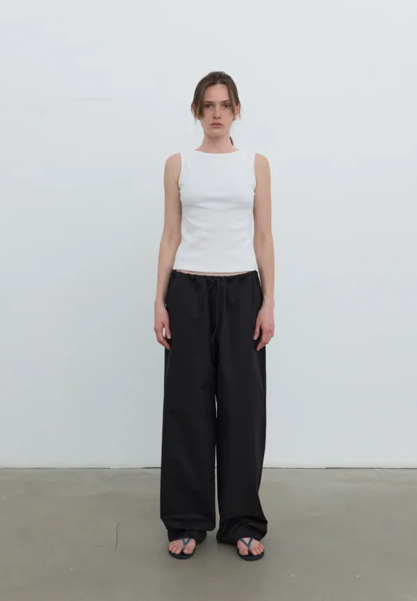 Boatneck rib sleeveless (white)
