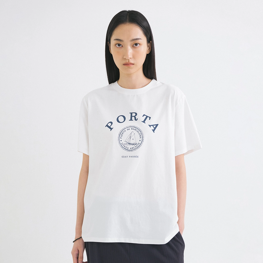 시야쥬 SITP5212 바르셀로나 씨티 티셔츠_Ivory 상품 이미지 2