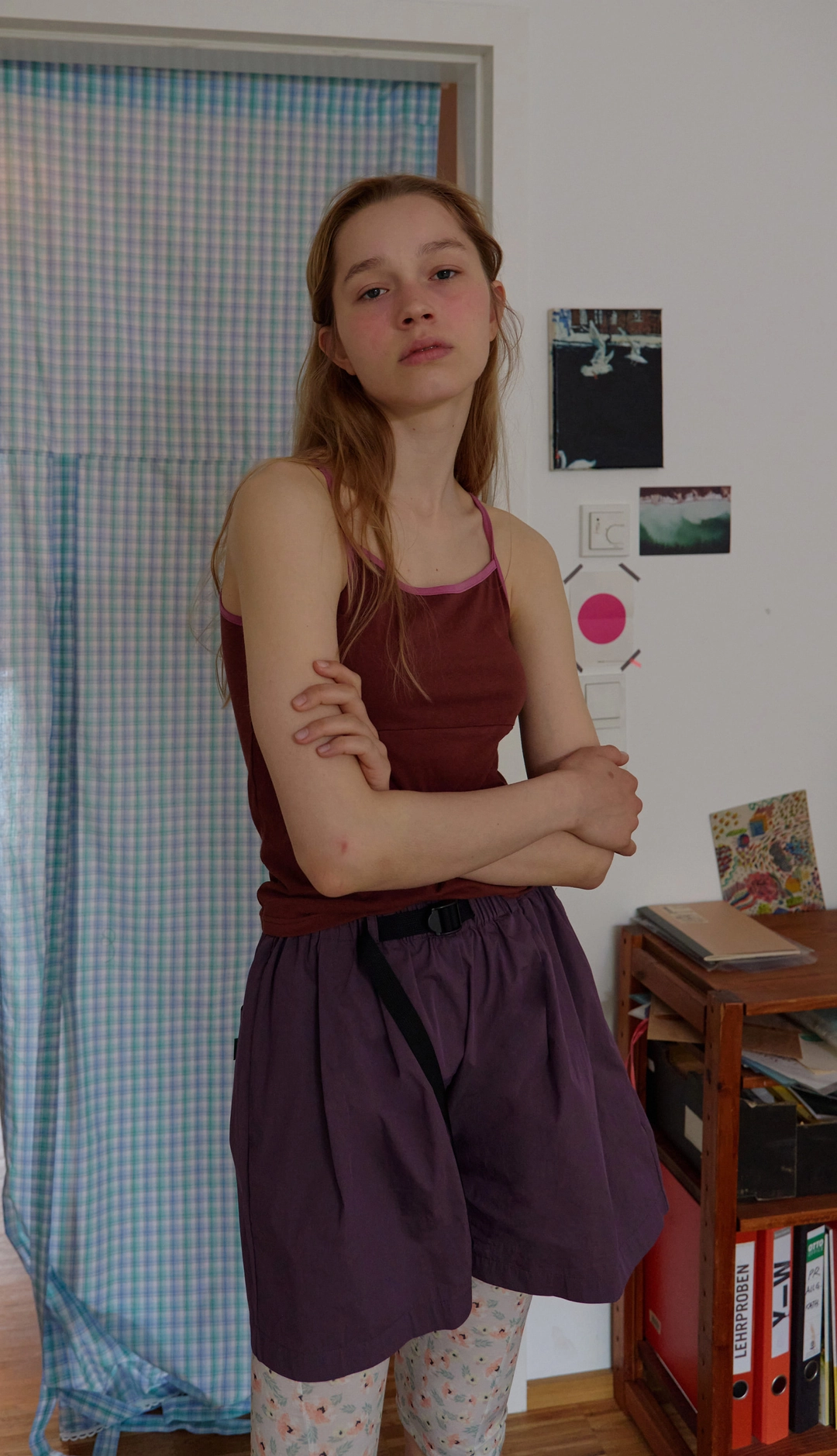 노컨텐츠 195. Belt Half Pants _ Dark Purple 상품 이미지 2